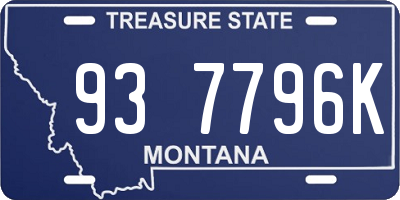 MT license plate 937796K