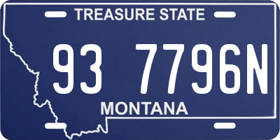 MT license plate 937796N