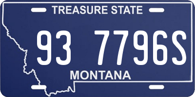 MT license plate 937796S