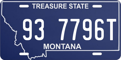 MT license plate 937796T
