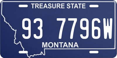 MT license plate 937796W