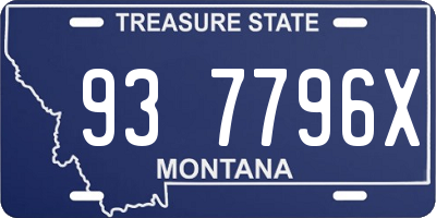 MT license plate 937796X