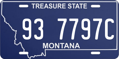 MT license plate 937797C