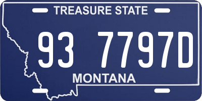 MT license plate 937797D