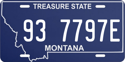MT license plate 937797E