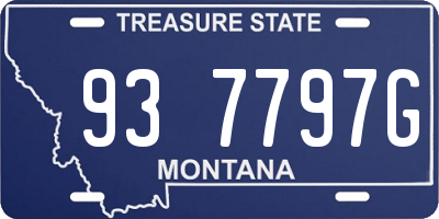 MT license plate 937797G