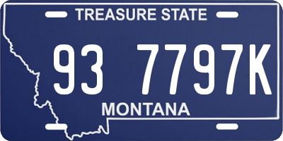 MT license plate 937797K