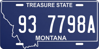 MT license plate 937798A