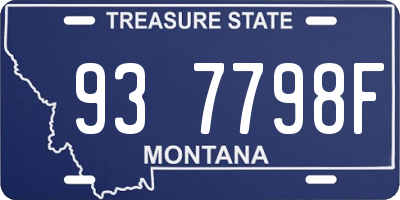 MT license plate 937798F