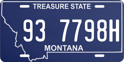 MT license plate 937798H