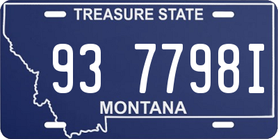 MT license plate 937798I