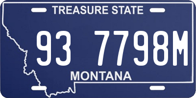 MT license plate 937798M