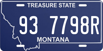 MT license plate 937798R