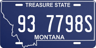 MT license plate 937798S
