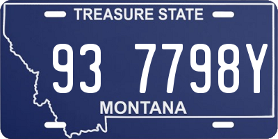 MT license plate 937798Y