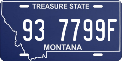 MT license plate 937799F