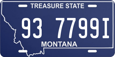 MT license plate 937799I