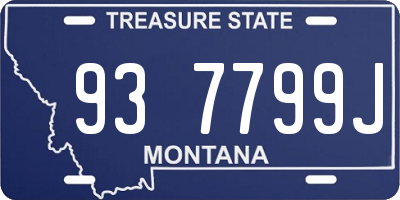 MT license plate 937799J