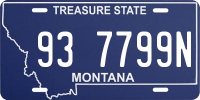 MT license plate 937799N