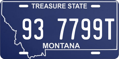 MT license plate 937799T