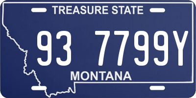 MT license plate 937799Y