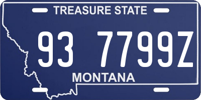 MT license plate 937799Z