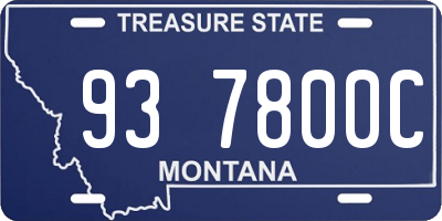 MT license plate 937800C