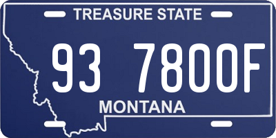 MT license plate 937800F
