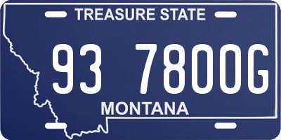 MT license plate 937800G