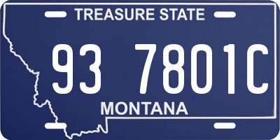 MT license plate 937801C