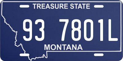 MT license plate 937801L