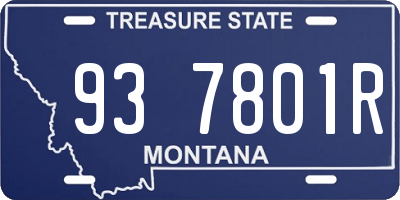 MT license plate 937801R