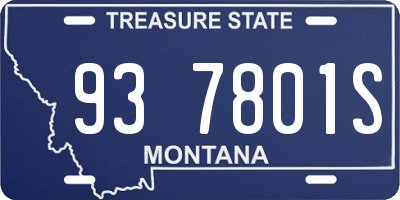 MT license plate 937801S