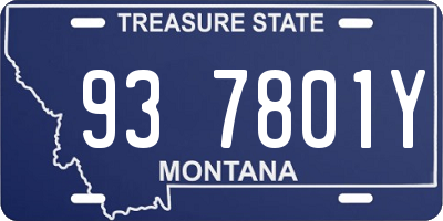 MT license plate 937801Y
