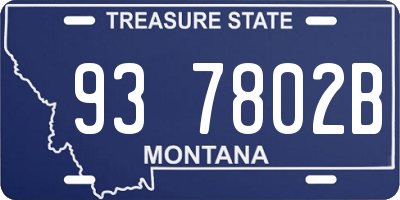 MT license plate 937802B