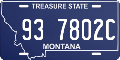 MT license plate 937802C