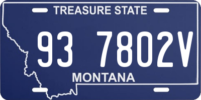 MT license plate 937802V