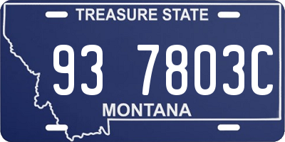 MT license plate 937803C