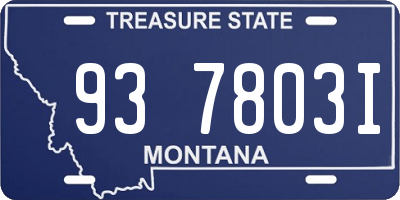 MT license plate 937803I