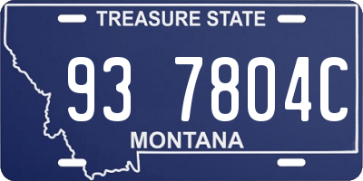 MT license plate 937804C