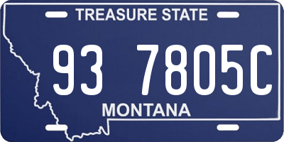 MT license plate 937805C