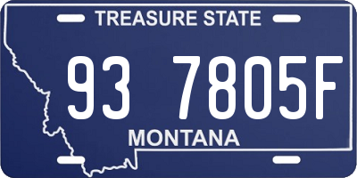 MT license plate 937805F