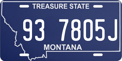 MT license plate 937805J