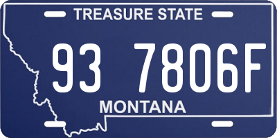 MT license plate 937806F