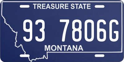 MT license plate 937806G