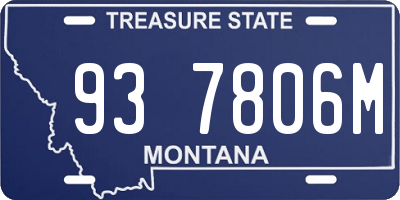 MT license plate 937806M