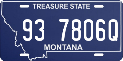 MT license plate 937806Q
