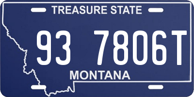 MT license plate 937806T