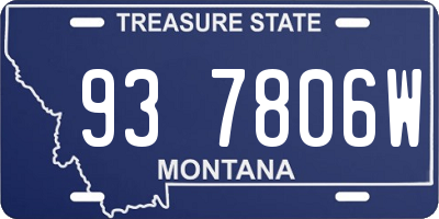 MT license plate 937806W