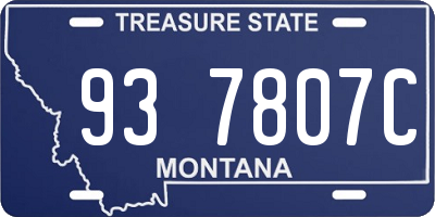 MT license plate 937807C